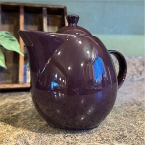 Deep Purple Ceramic Teapot with Lid